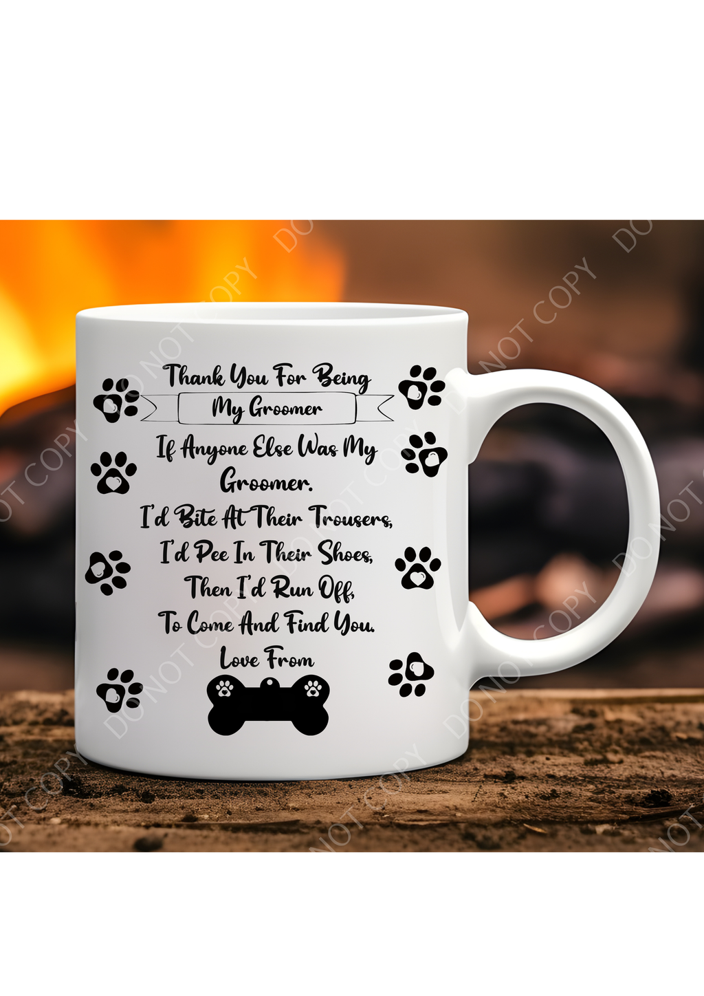 Personalised custom made dog groomer Mug
