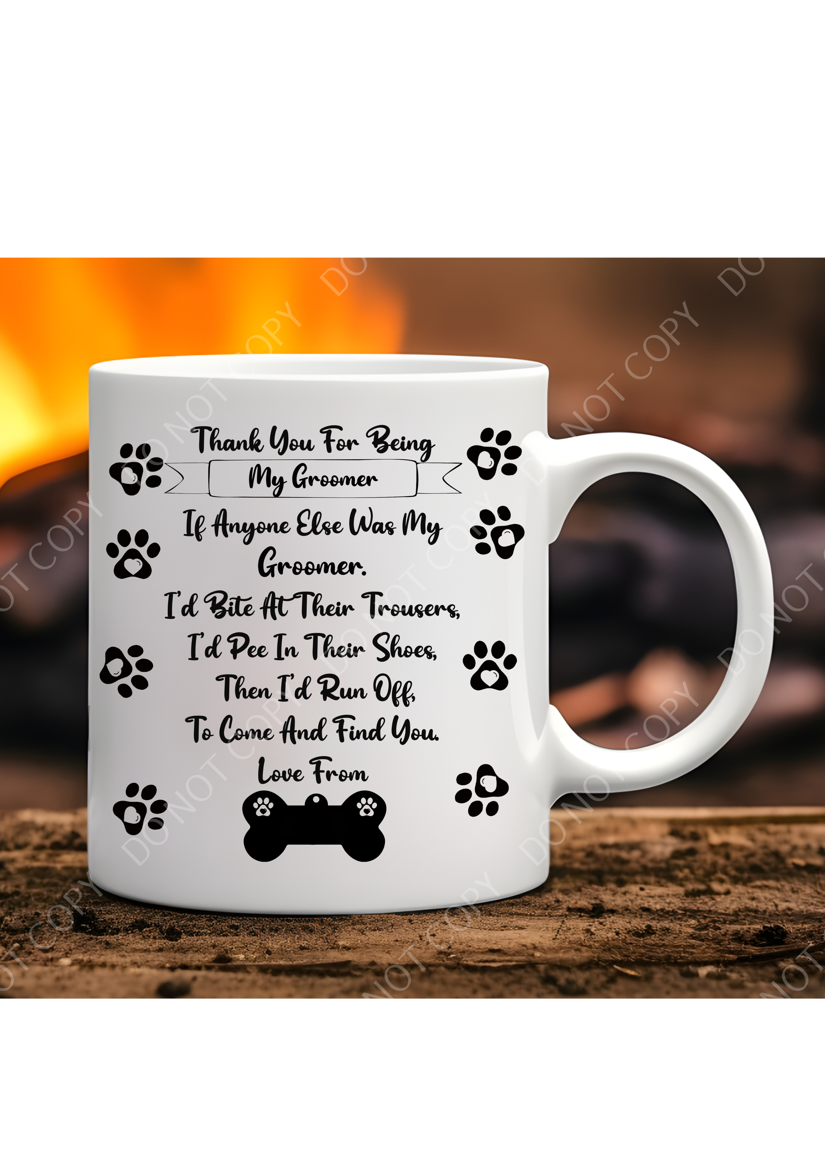 Personalised custom made dog groomer Mug