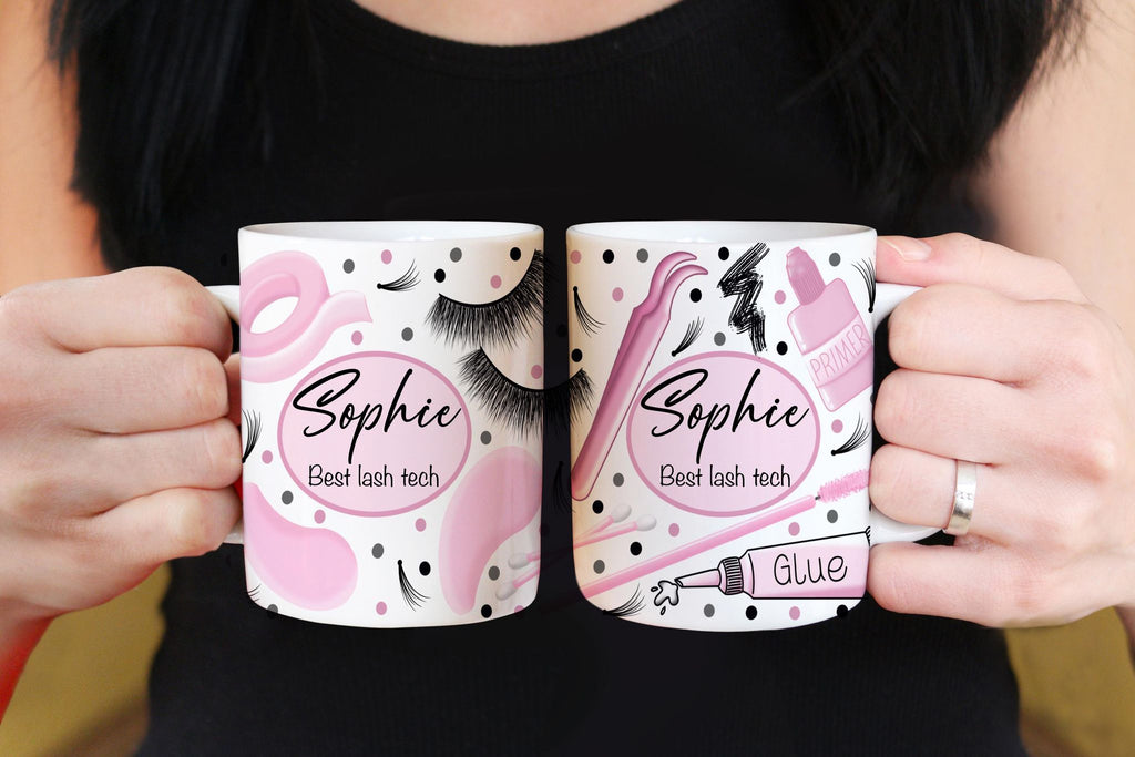 Personalized Lash Tech Mug | Custom Lash Artist Coffee Cup