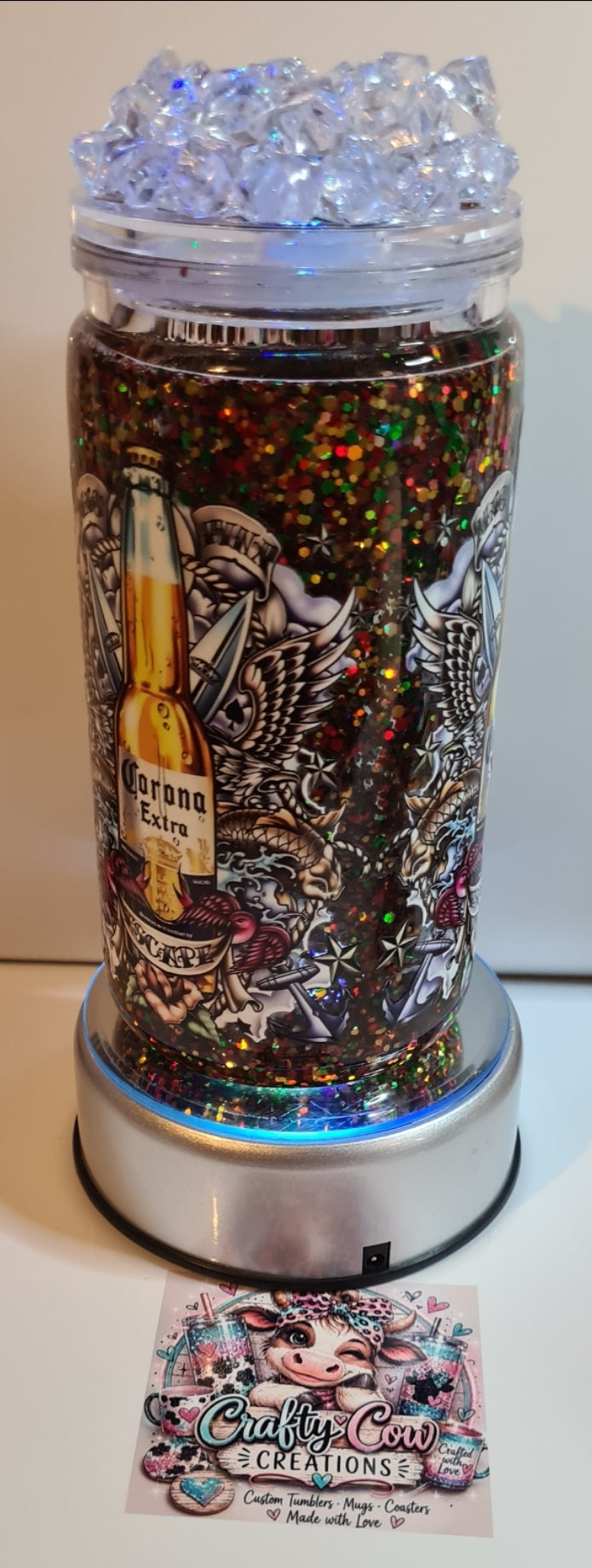 CUSTOM CREATE YOUR OWN 16oz SNOWGLOBE TUMBLER