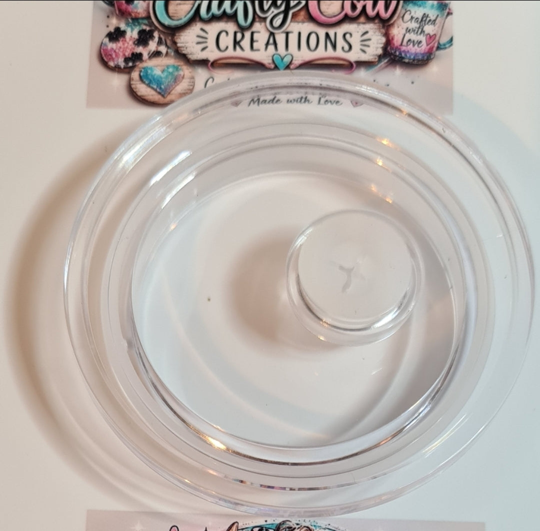 Custom Snowglobe Tumbler with Ice, Glitter, or Plain Lid – Double Walled Acrylic