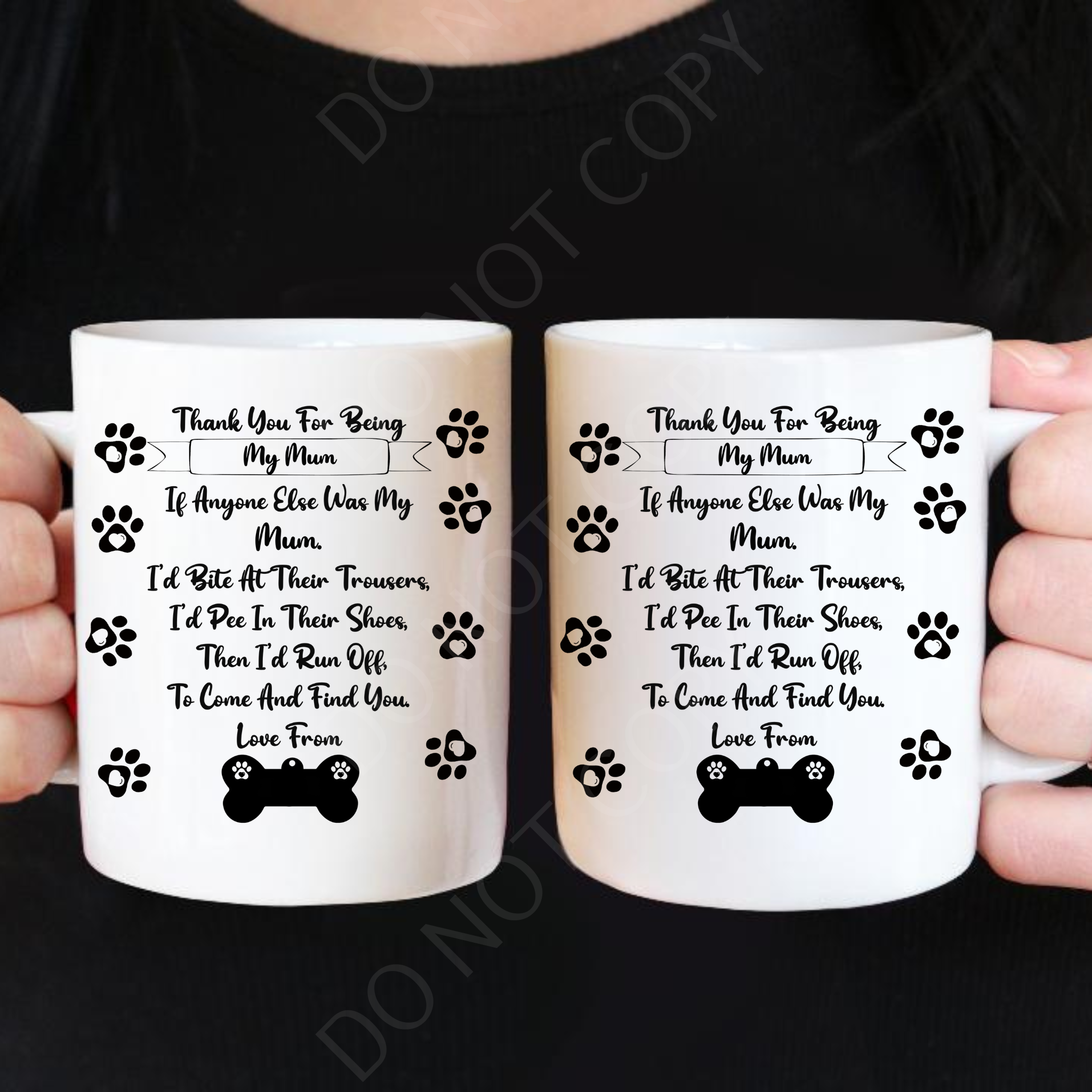 Personalised Custom Made Dog Mum Mug