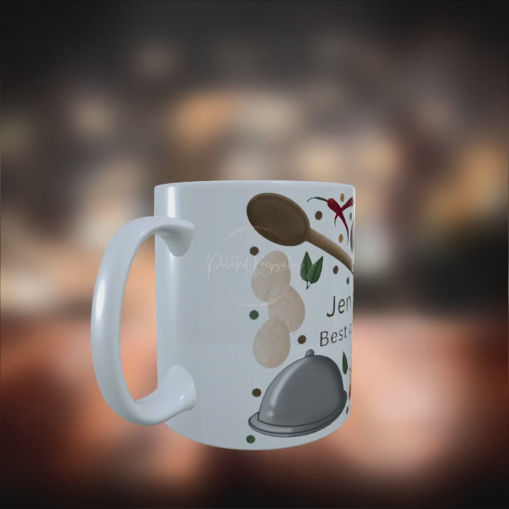 Custom Name Chef Coffee Mug - Personalized Gift for Cooks, Bakers & Culinary Students