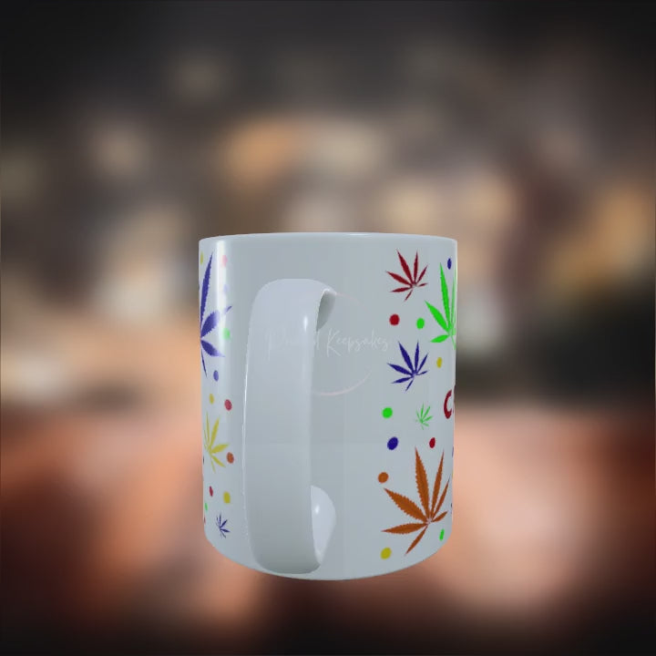 Multi Weed Plant Personalized Mug | Custom Name Cannabis Coffee Cup