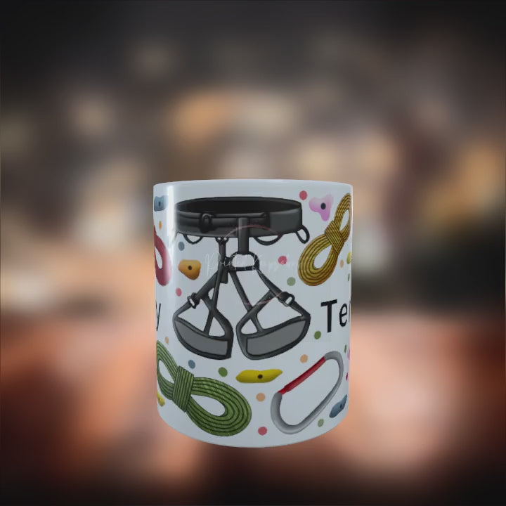 Personalized Rock Climbing Mug | Custom Climber Gift for Mountain Lovers