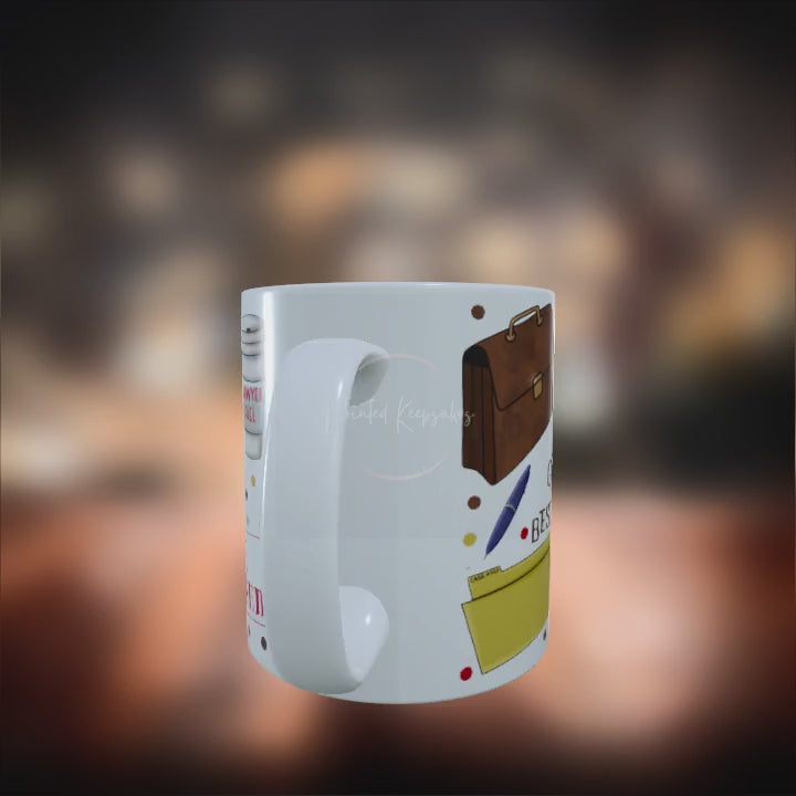 Personalised Lawyer Mug – Custom Attorney Coffee Cup with Name & Law Logo
