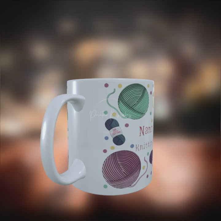Personalized Knitting Mug | Custom Name Gift for Knitters