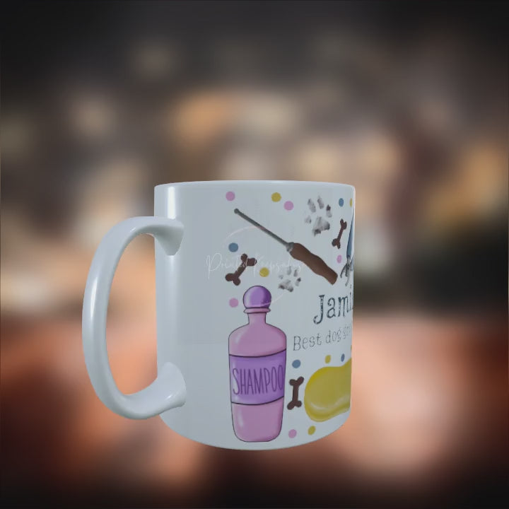 Custom Dog Groomer Thank You Mug | Personalized Pet Grooming Gift